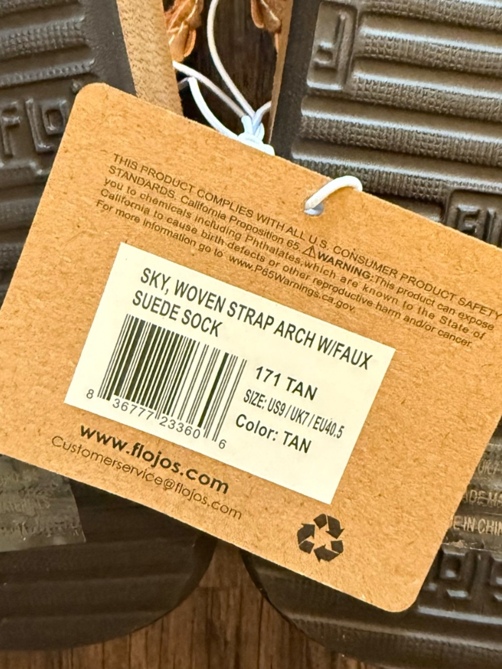 Flojos Women's Braided Flip-Flops - Tan - Size 9 - Picture 3 of 4